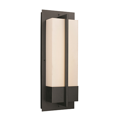 Trans Globe Lighting LED-50152 BK Venue 20" Outdoor Black Contemporary Wall Sconce